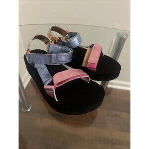 Teva Midform Universal Shimmer Pink Multi Sandals Womens Size 6 -NEW-